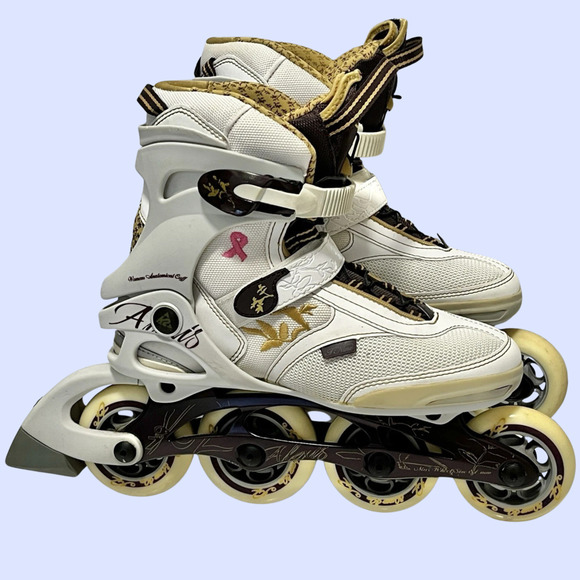 K2 Shoes - K2 Alexis W Inline Skates Women's US 8 Breast Cancer Awareness 80mm ABEC 5 Good!